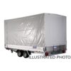 Høj presenning m/stativ 420x216x210 cm - monteret til trailer